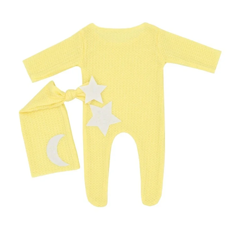 Accesorios de fotografía de estrellas y luna para recién nacidos, ropa de disfraz para bebés, accesorios para fotos de niños y niñas