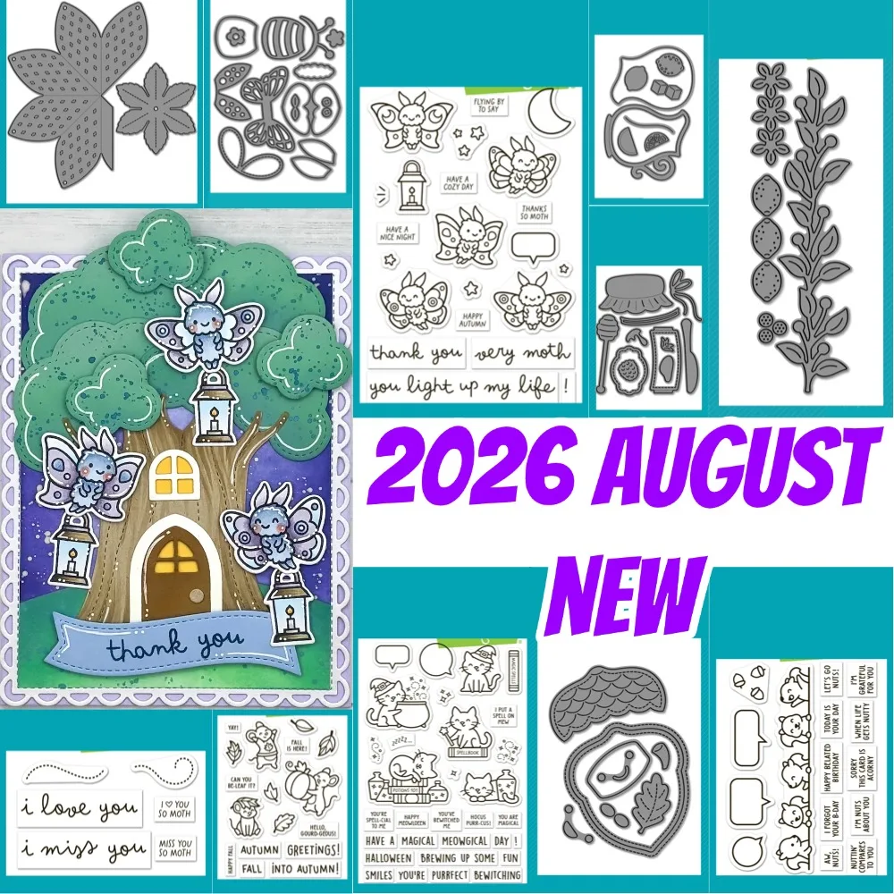 Cottagecore Flowers 2026 neue Stempel und Stanzformen, Scrapbook, Tagebuch, Dekoration, Schablone, Prägevorlage, DIY-Grußkarte, handgefertigt