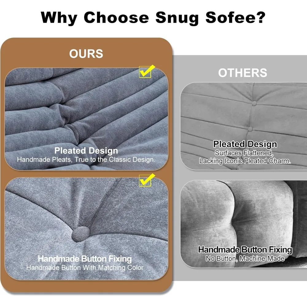 كراسي بين باج المقاومة للماء بحجم الكبار: أرائك من القماش الناعم لغرف المعيشة والشقق وملاحظات القراءة #6