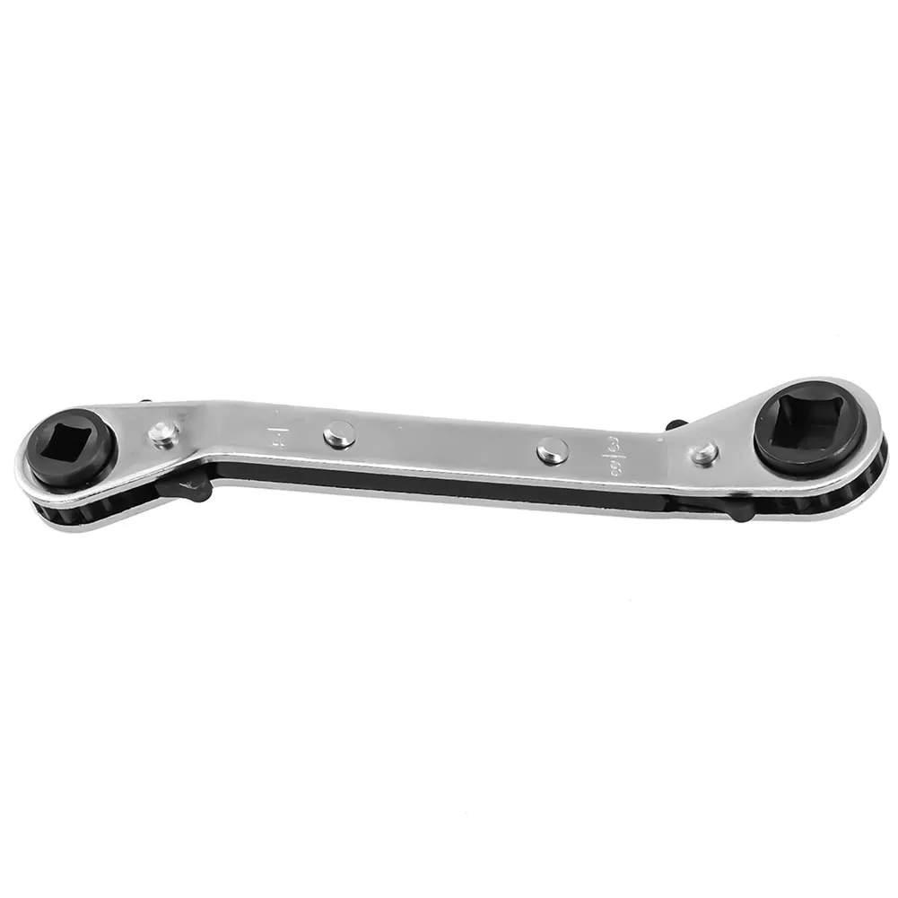 Ratcheting Hex and Square Wrench Set for Air Conditioning and Refrigeration Systems Including 3/16 1/4 5/16 3/8 Inch Heads