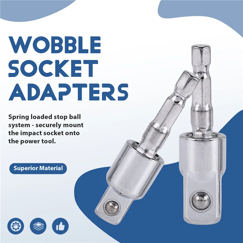 

B23B, 3 шт., ударный адаптер для розеток, набор поворотных розеток с универсальным шарниром на 360 градусов, адаптер для розетки для дрели