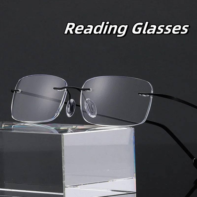 

Square High-end Reading Glasses for Men Women High-definition Resin Presbyopia Fashionable Business Trend Far Sight Eyewear