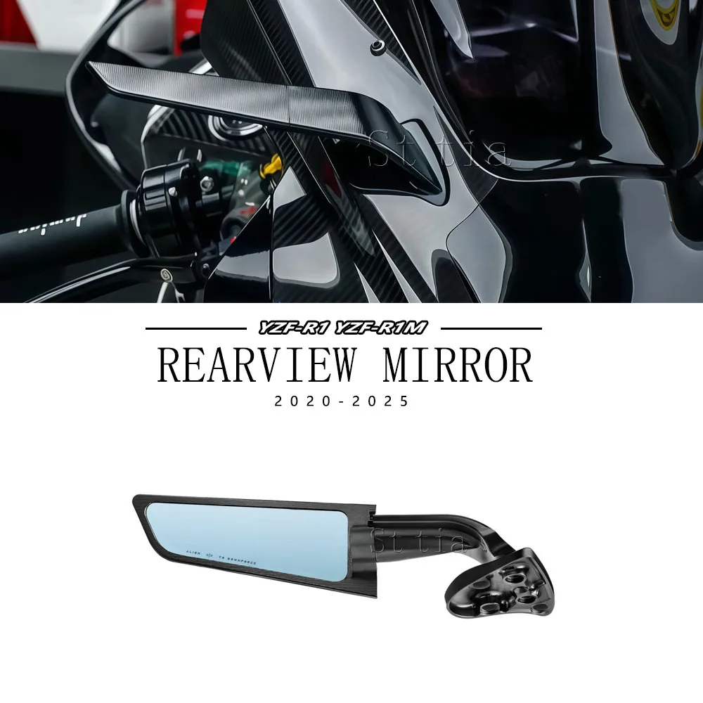 

For Yamaha YZF-R1 R1M 2020-2025 Motorcycle Rearview Mirror New YZFR1 R1 M Stealth Max Wind Wing Adjustable Side Mirrors