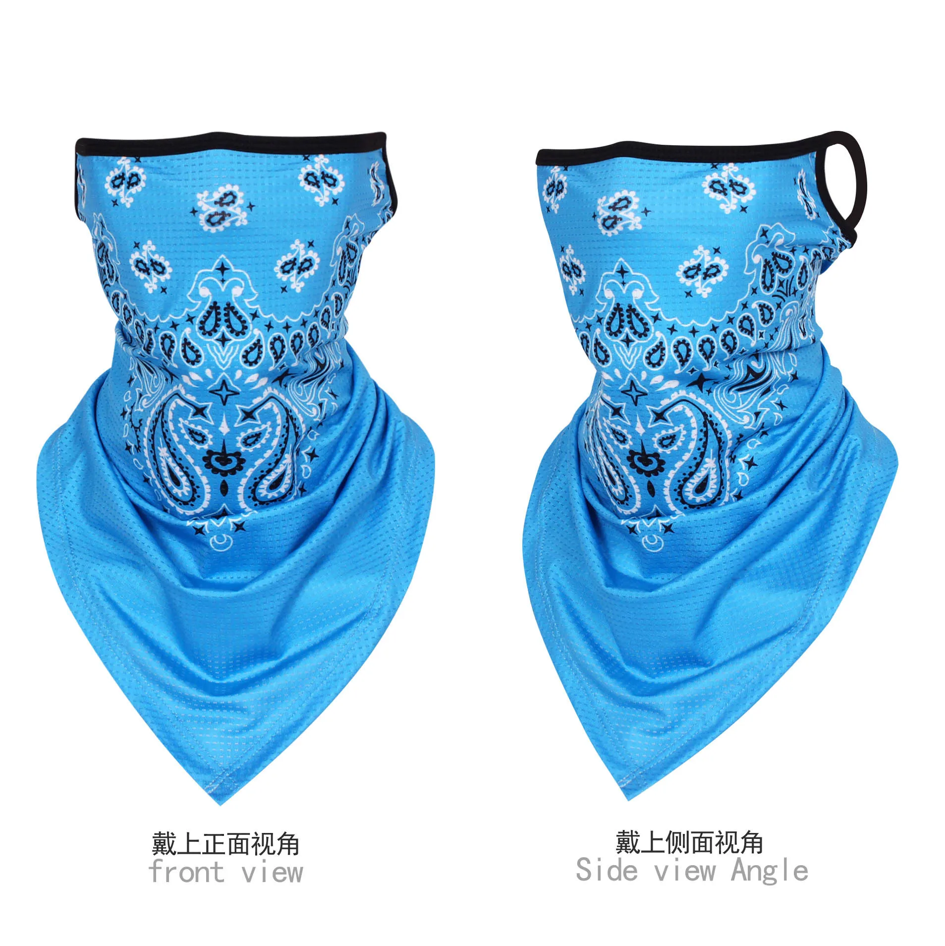 Paisley Bandanna Hang-ear multifunzionale sport tubo sciarpa viso Bandana maschere ciclismo caccia escursionismo pesca copertura uomo donna