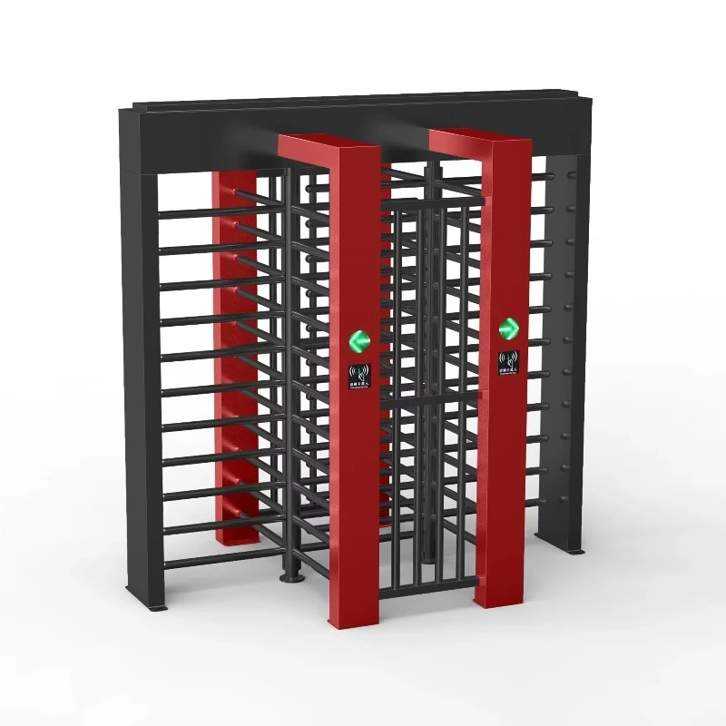 Full Height Double Door Turnstile 304 Stainless Steel Face Recognition Anti-Tailgating Double Passage Access
