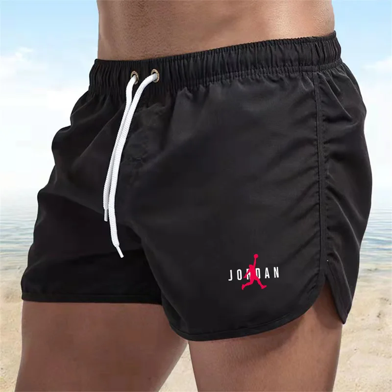 2024 Fashion New Men's Sports Beach Shorts Summer Lightweight Pant Pockets Breathable and Quick Drying Hawaii