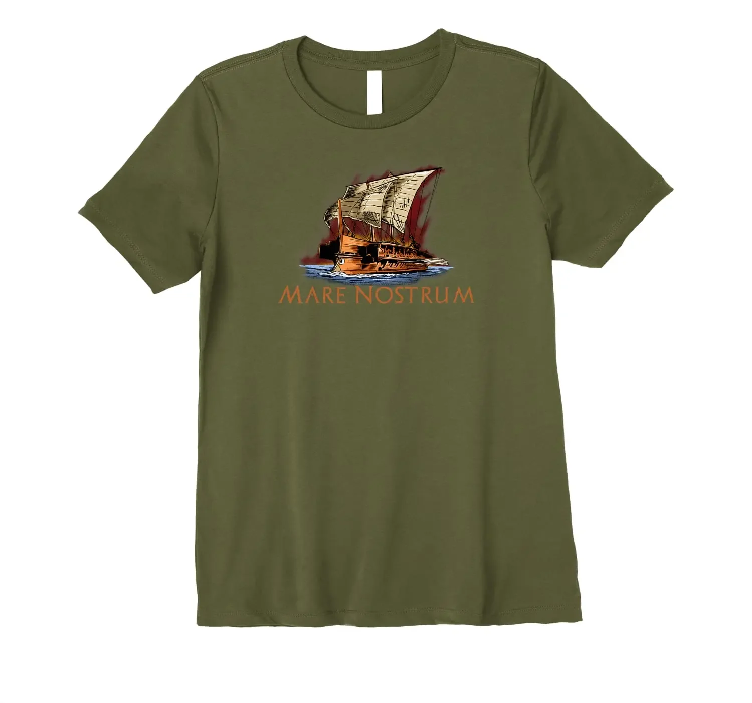 Mediterranean Sea - Mare Nostrum. Ancient Rome Trireme T Shirt New 100% Cotton Short Sleeve O-Neck T-shirt Casual Mens Top