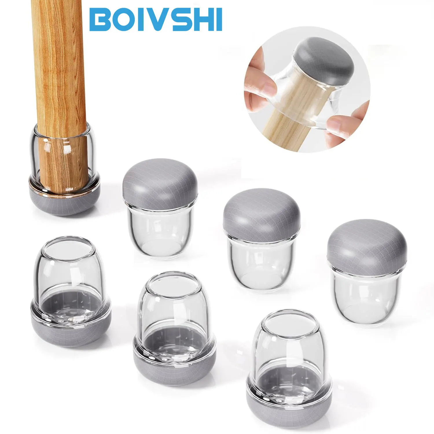 16Pcs Chair Leg Cover Diagonal Leg Floor Protectors Silicone Furniture Table Feet Protect for Chair Table No Noise
