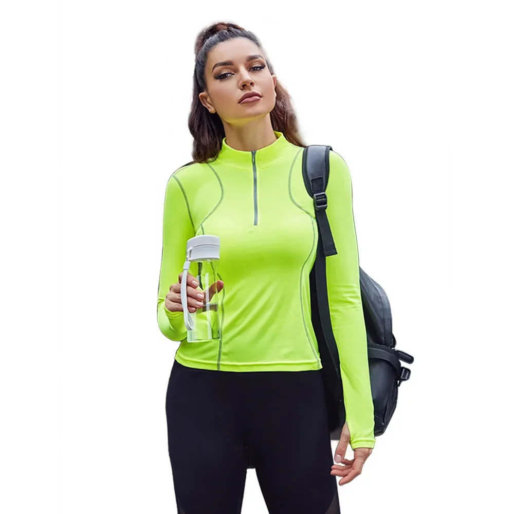 

2023 Autumn and Winter New Self-cultivation Fitness Solid Color Jacket Running Training Yoga Clothes Sports Jacket Women