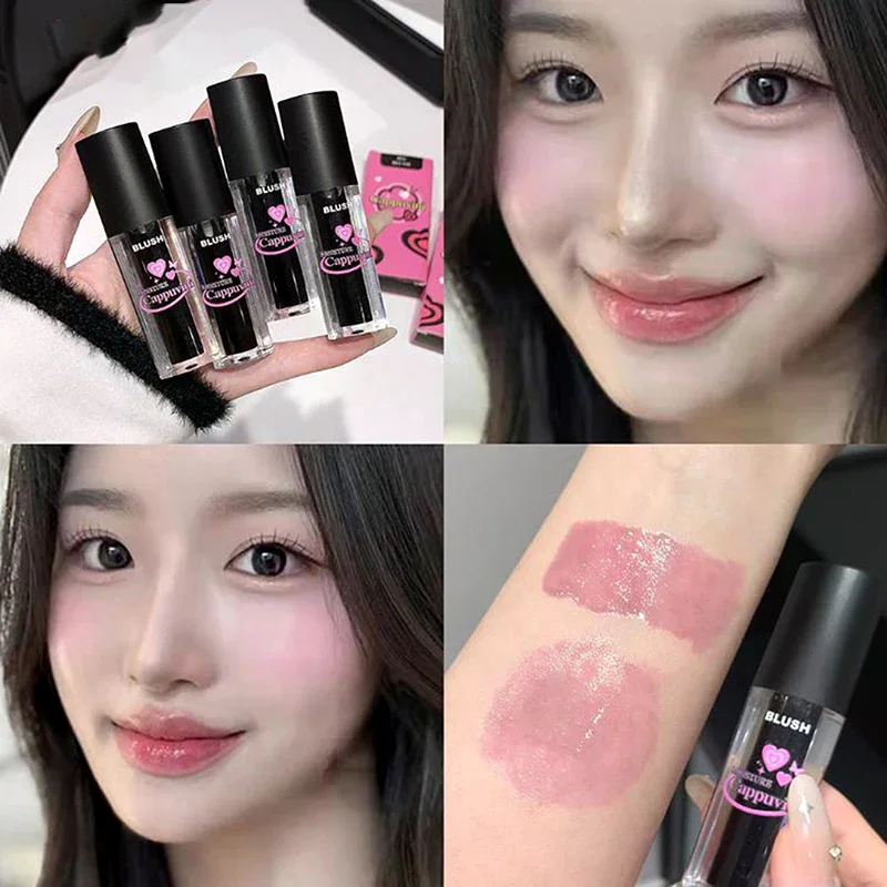 Cappuvini Zwarte Vloeibare Kleurveranderende Blush Lip Eye Cheek Tint Crystal Hydraterende Blusher Transparante Veranderende Gel Rouge Crème