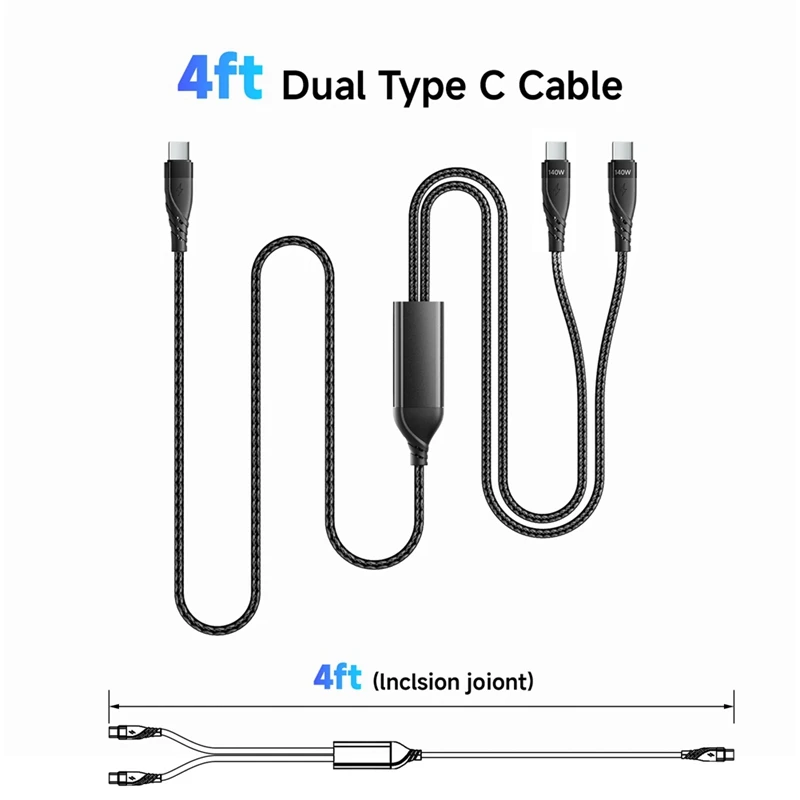 cabo-usb-c-2-em-1-max-pd-140w-cabo-de-carregamento-rapido-usb-c-para-cabo-de-dados-usb-c-duplo-para-pc-laptop-a86z