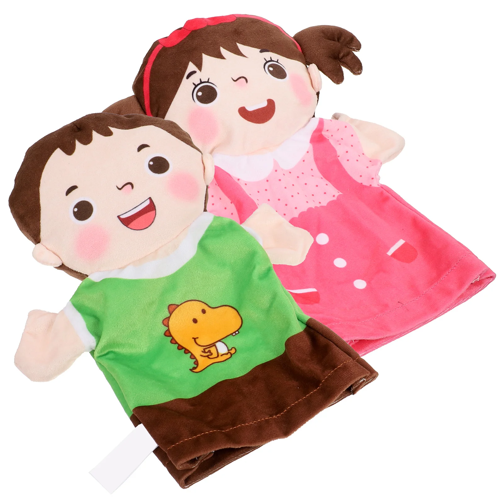 หุ่นมือสำหรับเล่าเรื่อง 2 ชิ้น ของเล่นตัวการ์ตูนสร้างสรรค์เหมือนจริง ของขวัญสำหรับเด็ก เล่นเพื่อการศึกษา