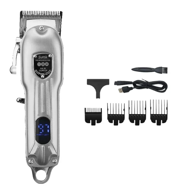 Professional  Hair Clipper JM-104 Rechargeable Hair Trimmer LCD Display Trimmer Cordless Hair Cutter Men's Shaver