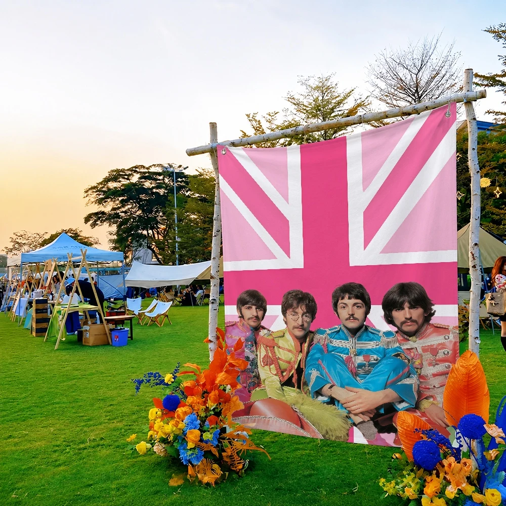 The B-Beatles-S Rock Band Outdoor Flag for Home Camping Party Club Decor Garden Yard Wall Hanging Banner