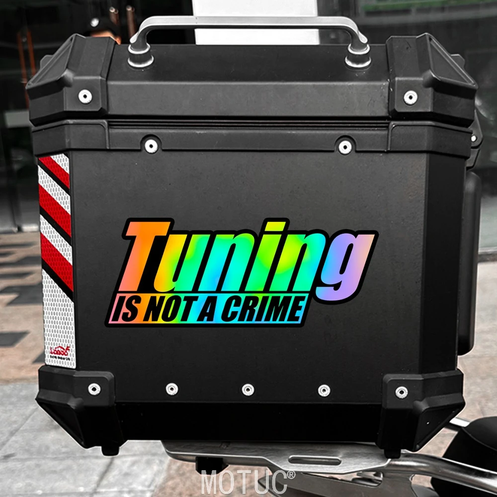

Tuning Is Not A Crime Motorcycle Sticker Waterproof Vinyl Decal for Fairing Side Panel Fuel Tank Tailbox Auto Window Door