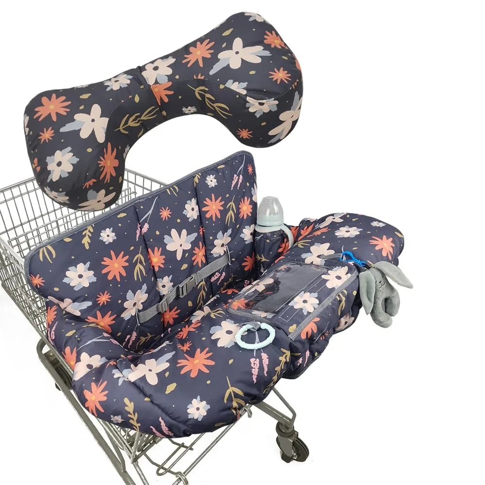 

Baby Shopping Cart and High Chair Cover, Cozy and Removable, Dark Blue