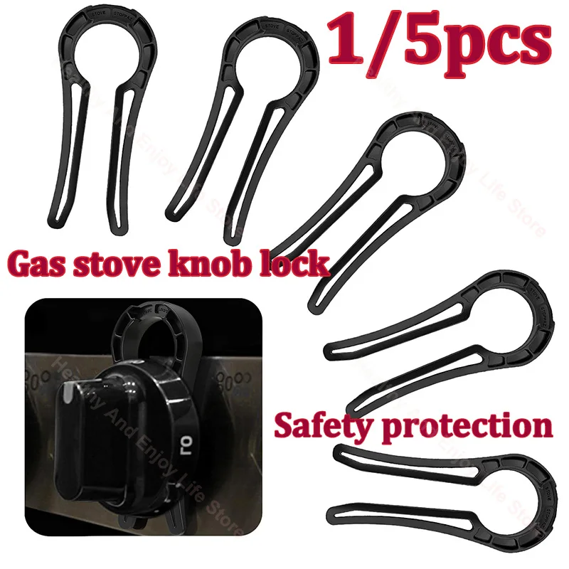 Gas Stove Knob Lock Baby Protection Oven Knob Cover Lock Beneficial For Children's Family Safety Gas Stove Lock Fittings Plastic