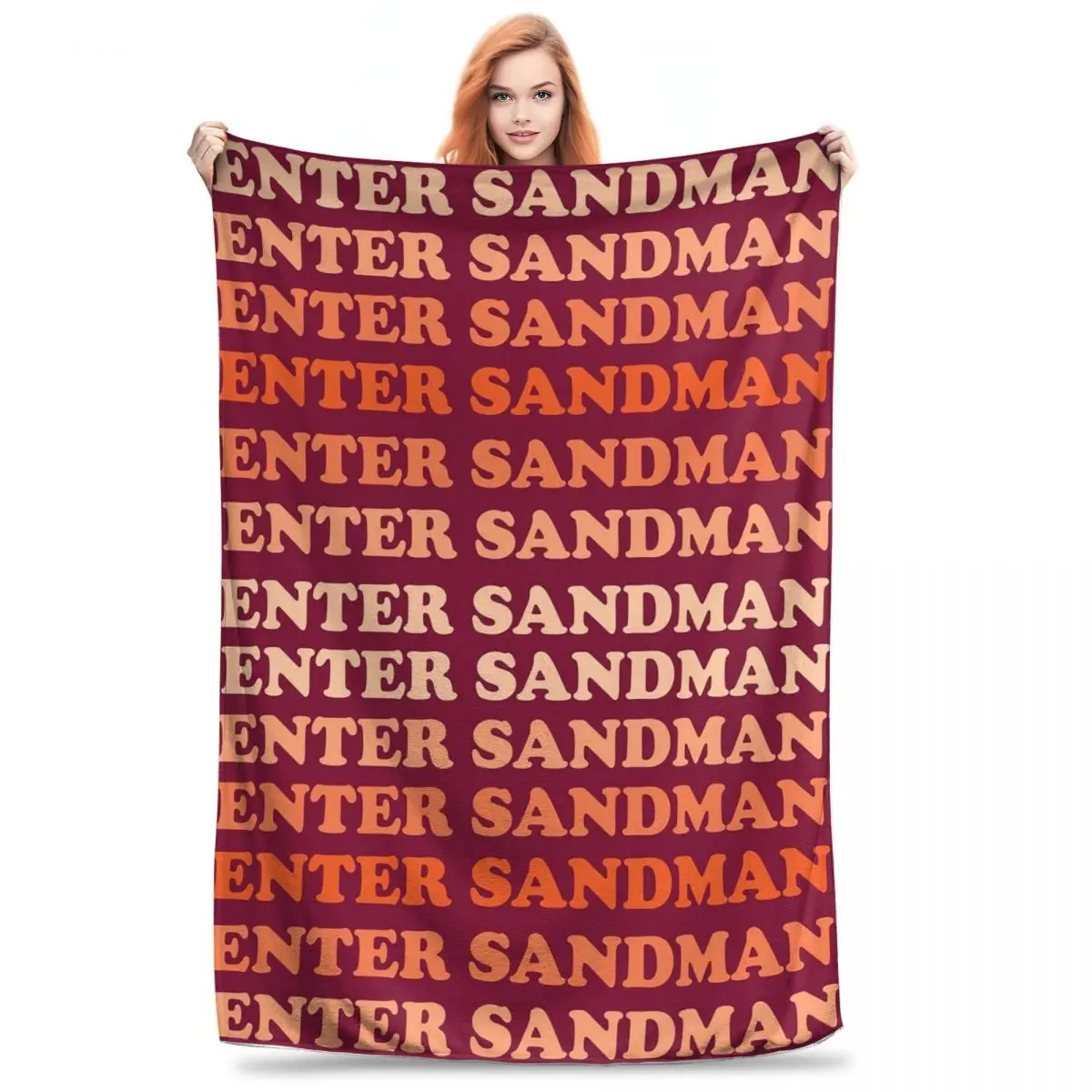 Enter Sandman Ombre Blanket Flannel Super Soft Throw Blankets Sofa Throw Blanket For Home Bedroom Outdoor Throws Bedspread Quilt