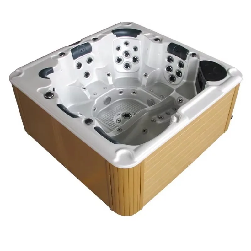 High End Spa Whirlpool Jacuzzi Massage Bathtub Hydrotherapy Acrylic 6 Person Salt Water System Ozone Filter Waterfall Jets