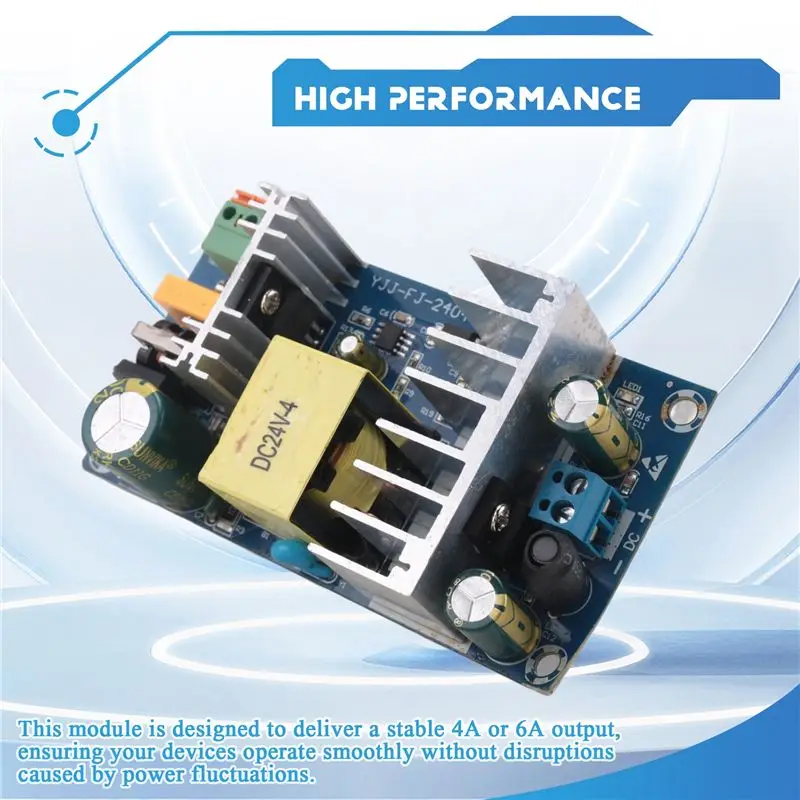 B48A 24V 4A-6A AC-DC Switching Power Supply Module High Power Power Modules With Overcurrent & Short Circuit Protection