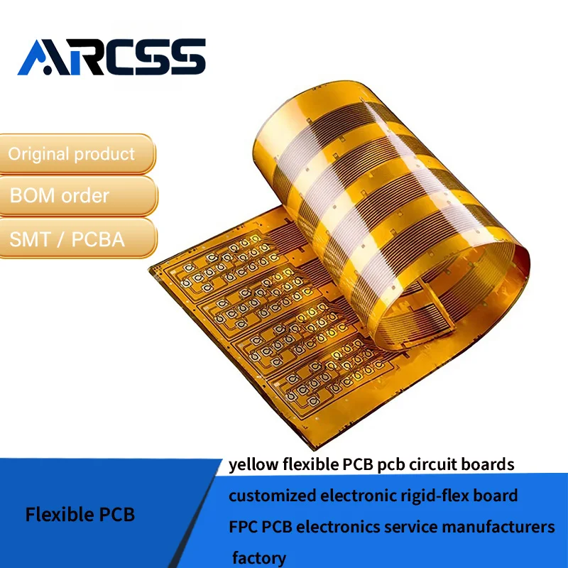 لوحات دوائر PCB PCB المرنة الصفراء مخصصة لوحة مرنة إلكترونية صلبة FPC PCB مصنع خدمة الإلكترونيات