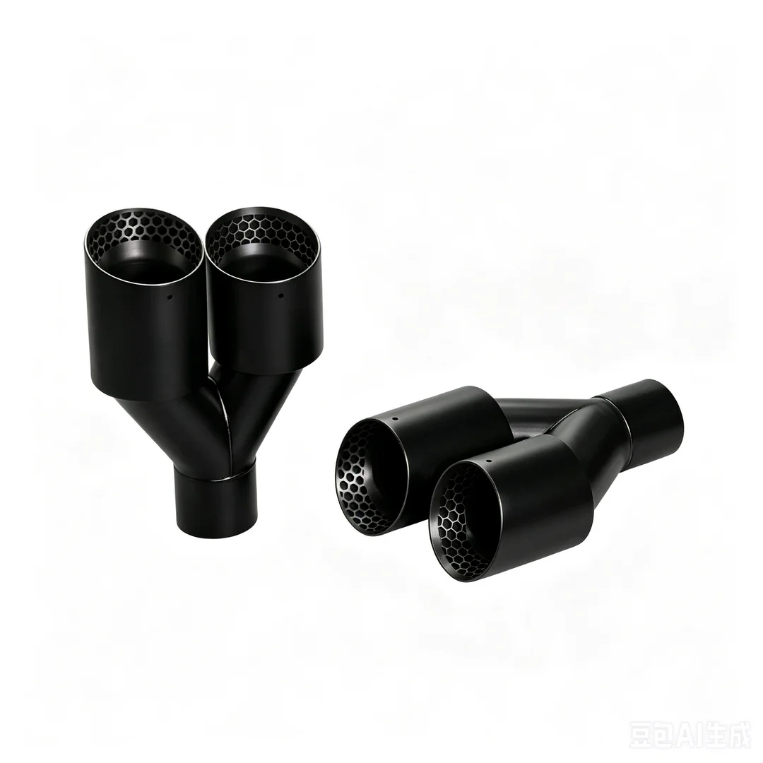 Universal Stainless Steel Exhaust  Tips With AK Logo for VW Golf R MK6 MK7 Exhaust Tips Muffler view 4