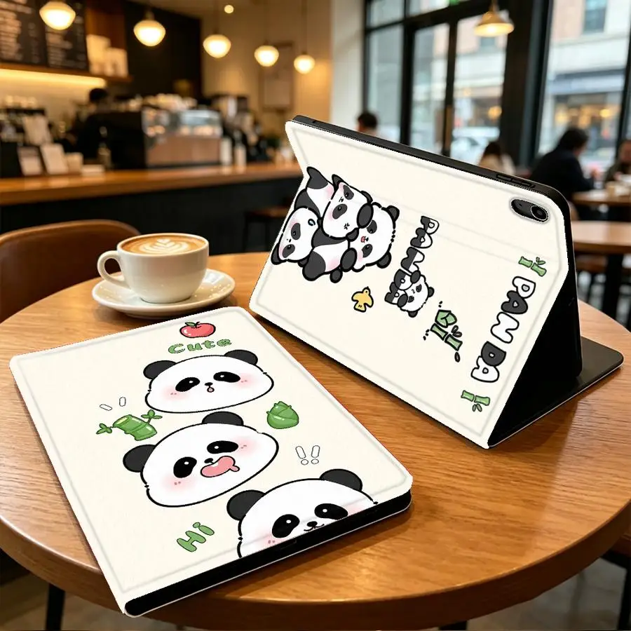 Strawberry Two Panda Art Case for Apple iPad Pro11 13 Air 11 13 M4 M3 M2 A16 2026 10th 7/8/9th With Pencil Holder Air 4/5/6th