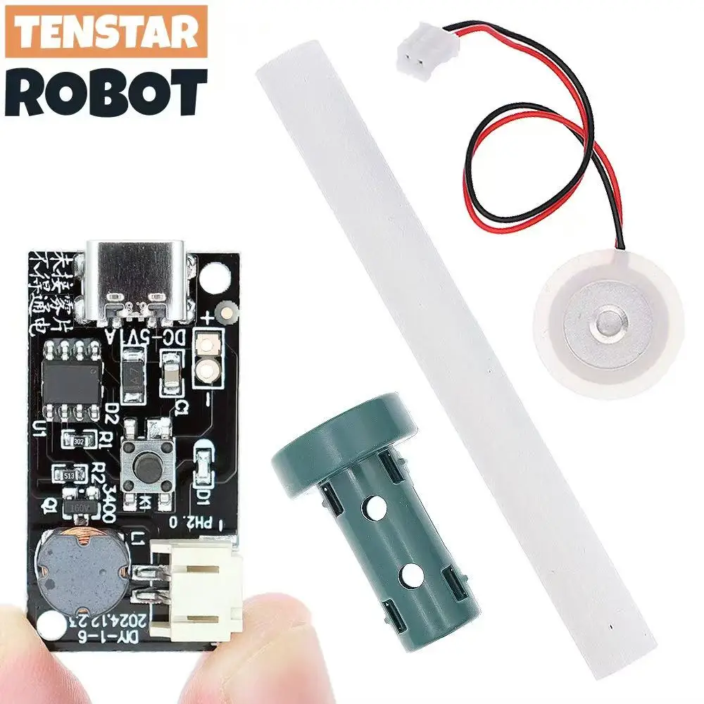 TENSTAR Mini Humidifier DIY Kits TYPE-C USB DC5V Mist Maker and Driver Circuit Board Fogger Atomization Film Atomizer Sheet