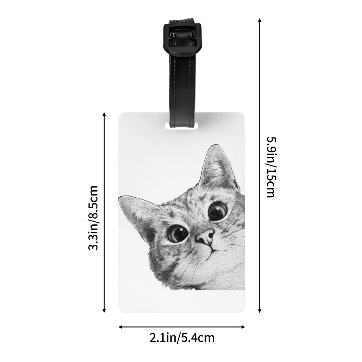 

Sneaky Cat Luggage Tags Suitcase Accessories Travel Portable Baggage Boarding Tag Label Holder ID Name Address