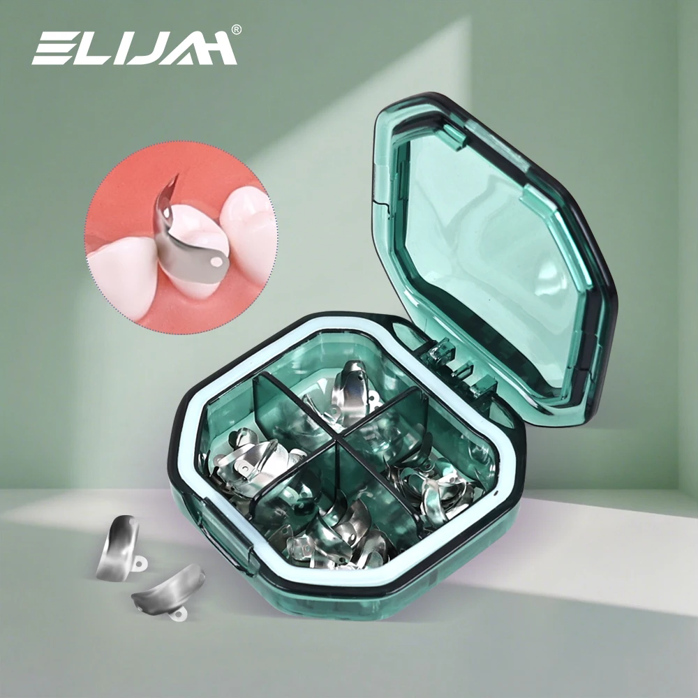 

ELIJAH 100/50Pcs Dental Matrix Bands Sectional Contoured Matrix System Dental Metal Matrices Teeth Replacement Material Tools