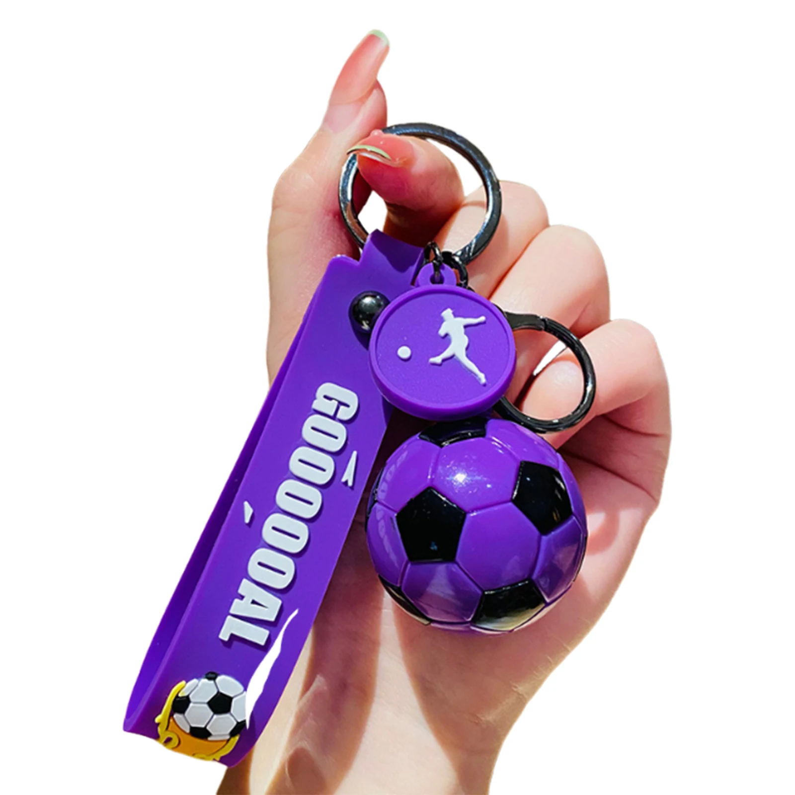 Football Inspirational Keyring Lightweight Soccer Football Key Chain Rust Prevention for Players Classmates Friends Fans Gift