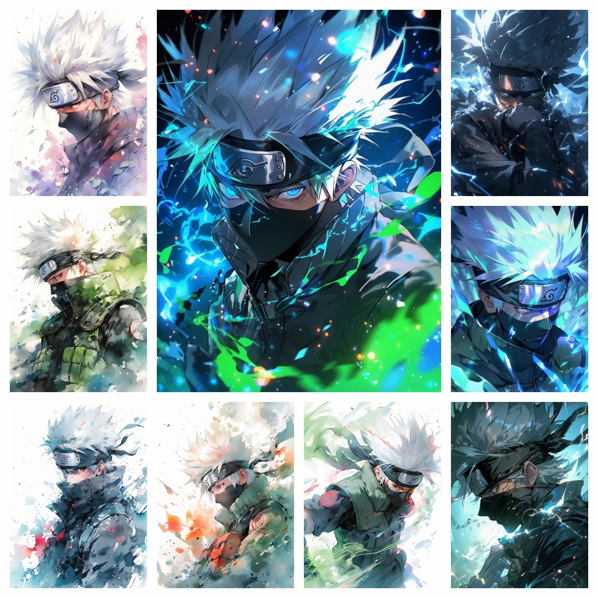 

Hatake Kakashi 5D DIY Diamond Painting Naruto Embroidery Anime Cross Stitch Mosaic Rhinestones Hobby Home Decor Children's Gifts