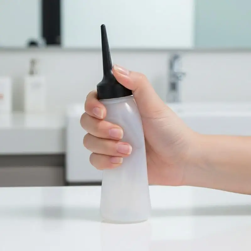 2Pcs/Set 240ml 120ml Plastic Hair Oil Applicator Bottle Scale For Salon And Home Use Pointed Tip For Precision Application