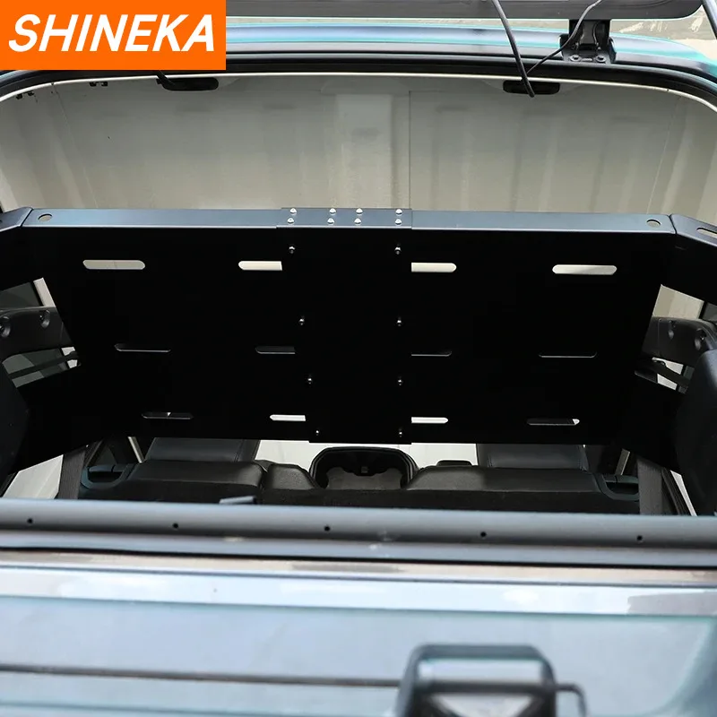 SHINEKA Rear Racks for Jeep Wrangler JK JL 2007-2023 Trunk Storage Rack Luggage Shelf 4 Door Multifunction Organizer Accessories