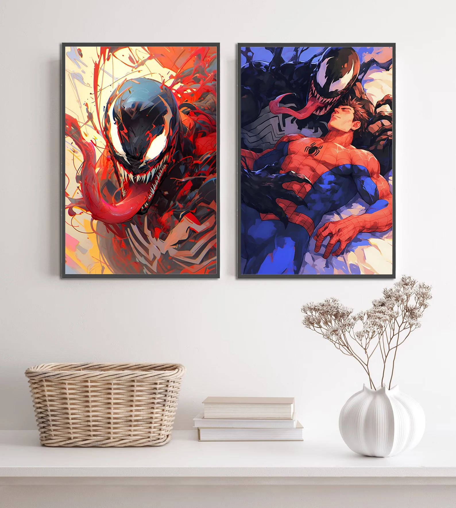 Venom Movie Self-adhesive Poster Mavel Anime Wallpaper Spider-Man Figures Home Decoration Painting Wall Art Kid Bedroom HD Decor