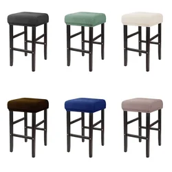 Square Stool Chair Cover Home Jacquard Elastic Square Living Room Protective Bar Stool Covers Dust Protection Cover Home Decor