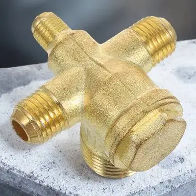 

Double Tubing Check Air Compressor High Strength Material Easy Installation Copper Non Return Valve Threaded Connector Pneumatic