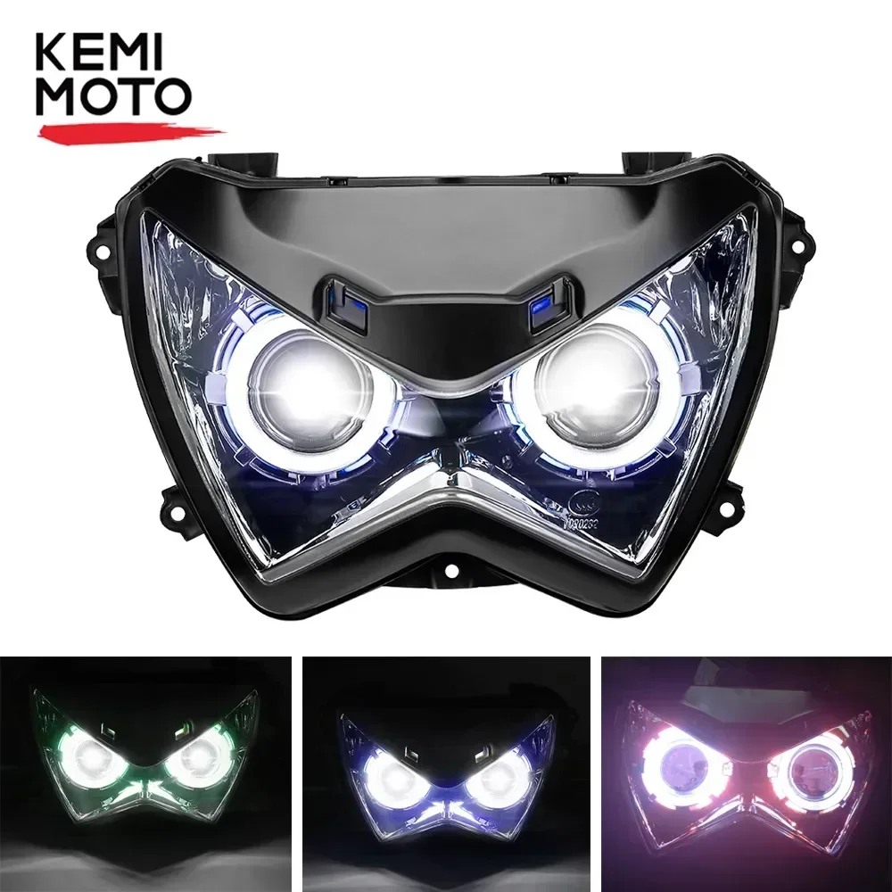 Headlight For Kawasaki Z800 Z250 2013 2014 2015 2016 Angel Eye HID Projector Custom Headlights Assembly LED Lights Waterproof