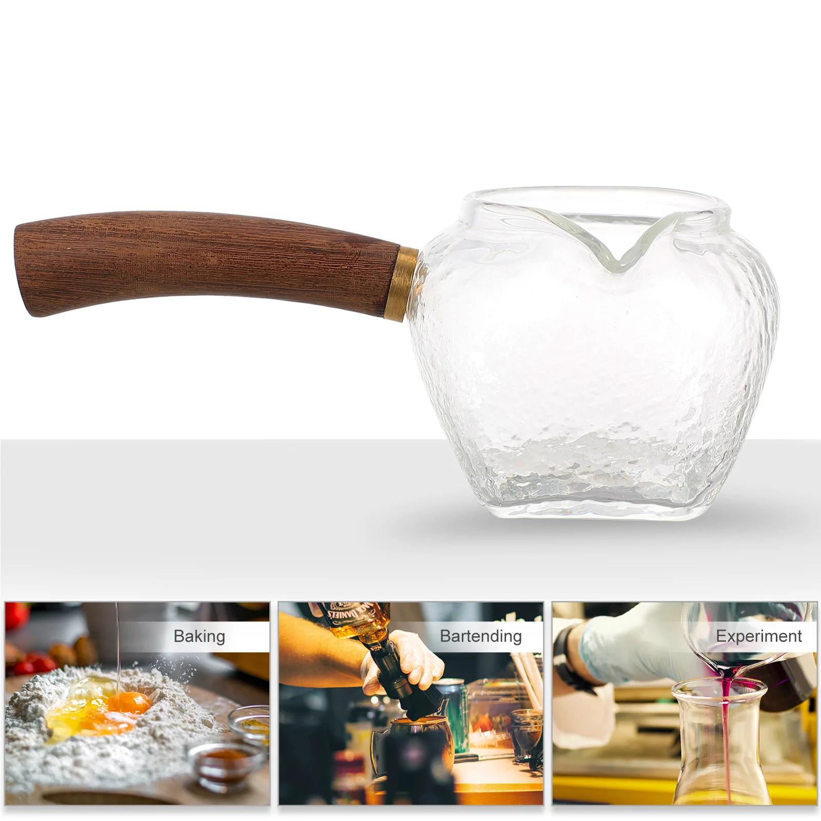 

1Pcs Wood Handle Glass Tea Dispenser Heat-Resistant Design Home Tea Accessory Elegant Fair Cup Perfect for Family Gathering