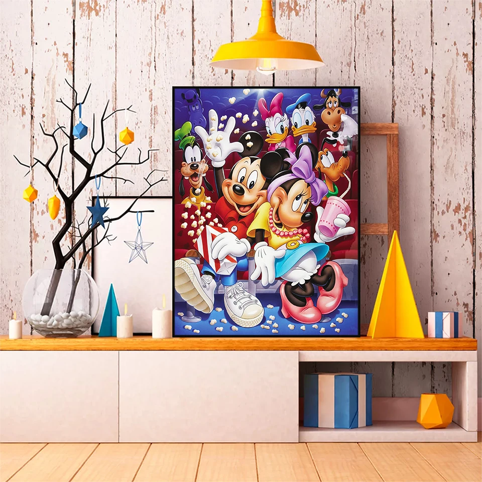 Disney Minnie obraz diamentowy myszka miki mozaika diamentowa kaczor Donald głupkowaty haft pełne zestawy kreskówka sztuka DIY dekoracja do domu