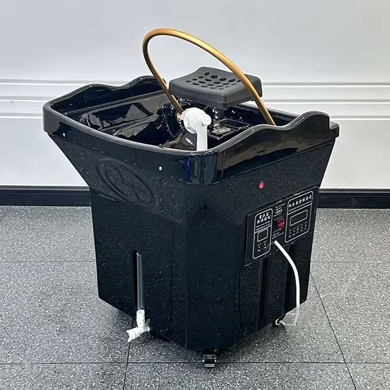 2025 nuovo stile, mobili per parrucchieri, terapia mobile, portatile, con fumigazione, circolazione dell'acqua, serbatoio dell'acqua