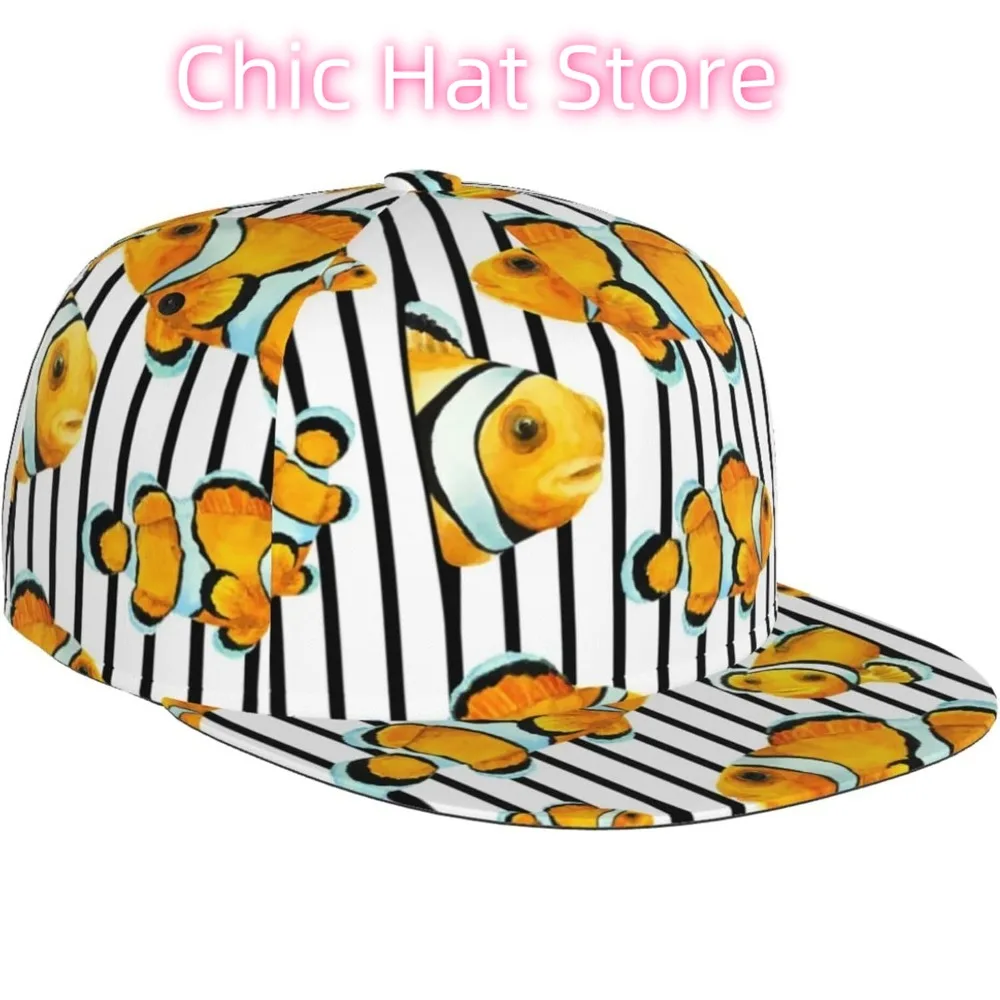 Snapback Hats for Men Women Fashion Japanese Koi Fish Baseball Cap Trucker Hat for Cycling Sports Running Golf Tropical Fish