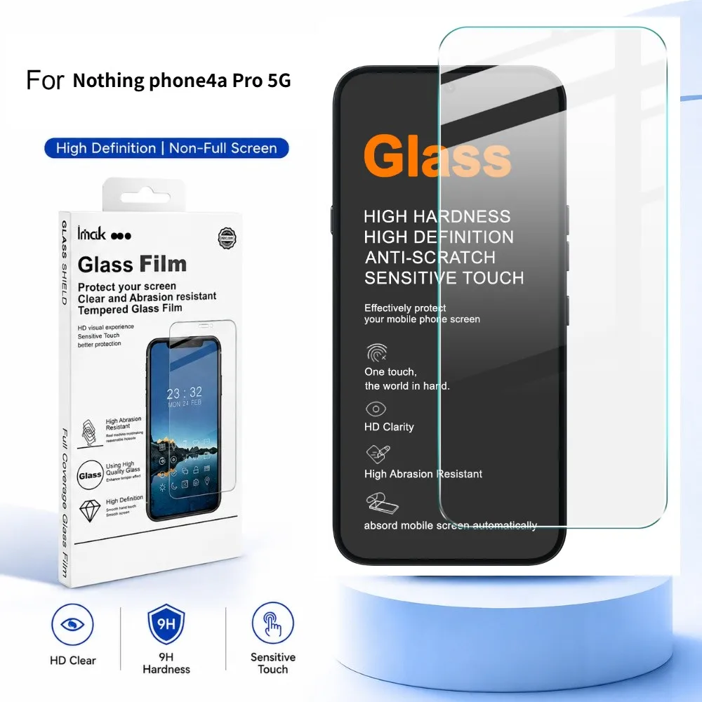 Tempered Glass For Nothing Phone 4a Pro 5G Support Fingerprint Protector Film Oleophobic Coating Anti Oil FM0001