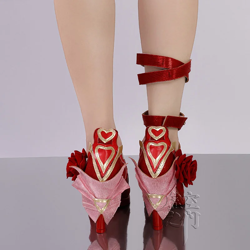 Game Honkai Impact 3 Elysia Hi Love ELF Cosplay Schoenen Bloem Bruid Rode Trouwschoenen Kerst Halloween Party Dames Hakken