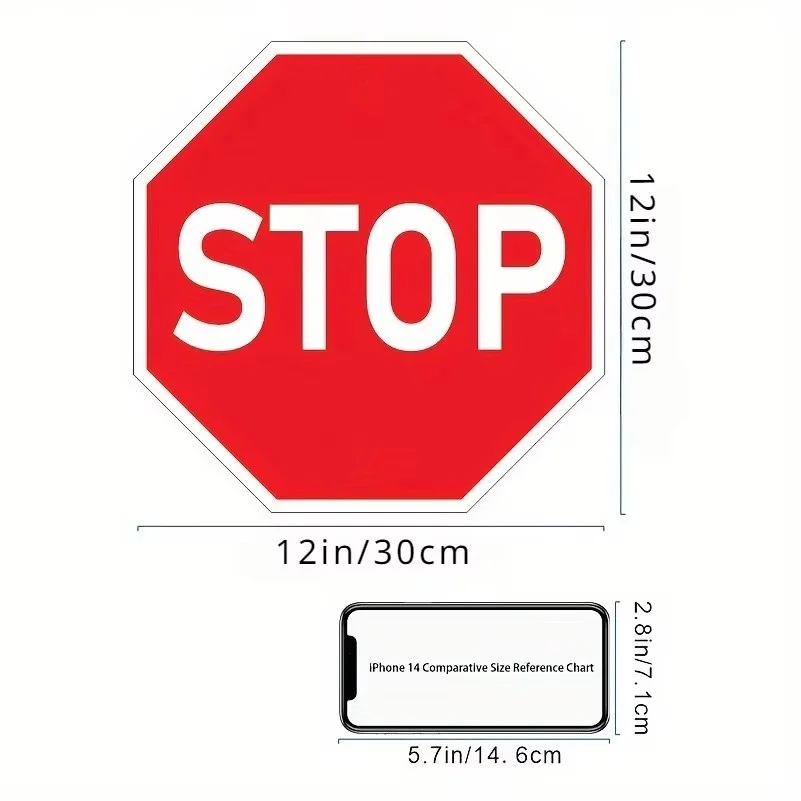 1pc, Stop Pink Sign Bedroom Decor, Red Street Traffic Metal Sign, Fun Magical Room Decor, UV And Waterproof Outdoor Black Tin Si