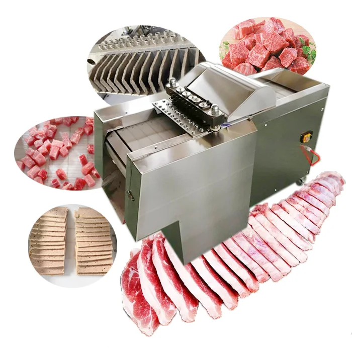 

Mini Cutting Machine Meat Slicer Commercial Frozen Chicken Dicer Meat Cutting Machine Cubes Frozen Meat Cutting Machine