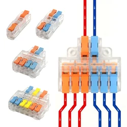 10/50 PCS Mini Fast Wiring Connectors Universal Compact Lever Crimp Splitter Electrical Conductors Push-in Home Terminal Block