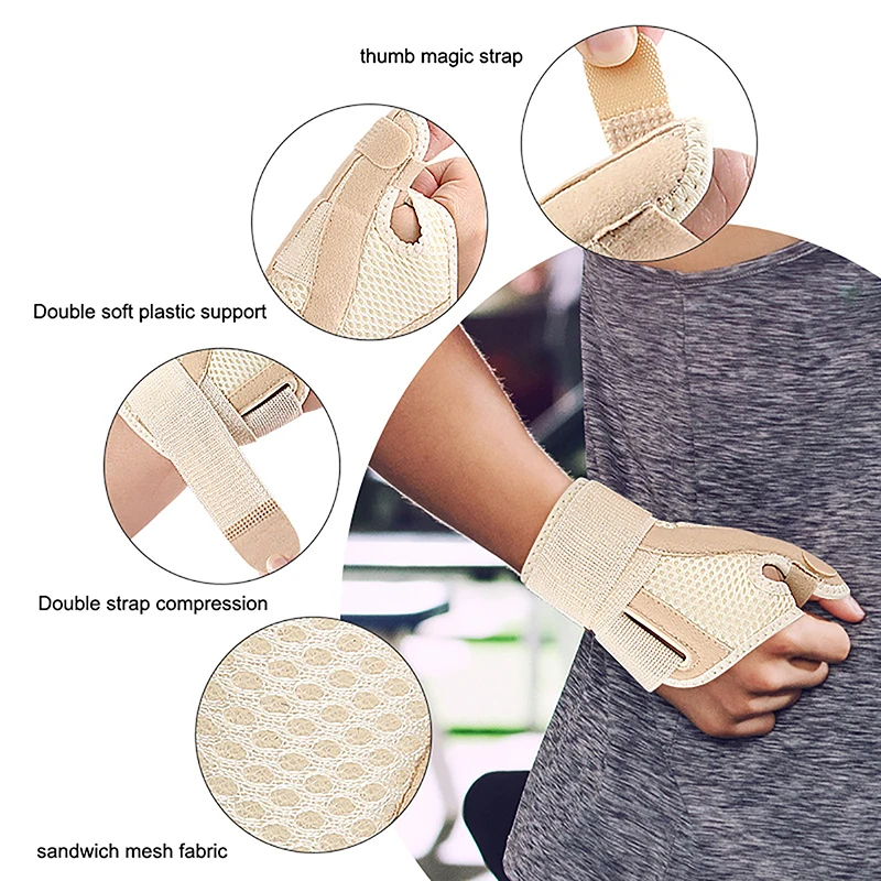 1PC Adjustable Compression Thumb Fixed Wrist Support Medical Sports Wrist Thumbs Hands Arthritis Splint Support Protective Guard