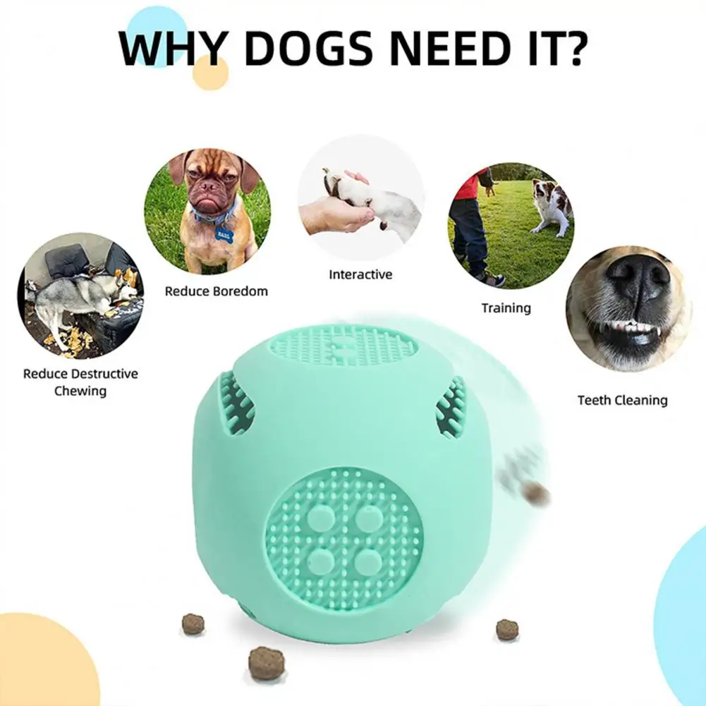 

Teeth Grinding Toy for Dogs Dog Food Ball Dog Food Toys Teeth Ball Slow Feeder Dispenser Mental Stimulation Puzzle for Medium