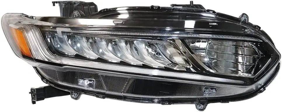 

Для 2018 2019 2020 галогенная галогенная фара Honda Accord со светодиодными фарами DRL, боковая фара пассажира, хромированный корпус, сменная передняя головка OE